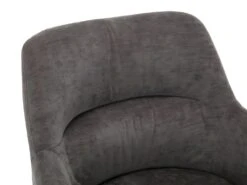 Lot De 6 Chaises - Avec Accoudoirs - Tissu Et Métal - Gris - HEKA 21 Lot De 6 Chaises - Avec Accoudoirs - Tissu Et Métal - Gris - HEKA -Meubles Soldes Boutique chaise 431219