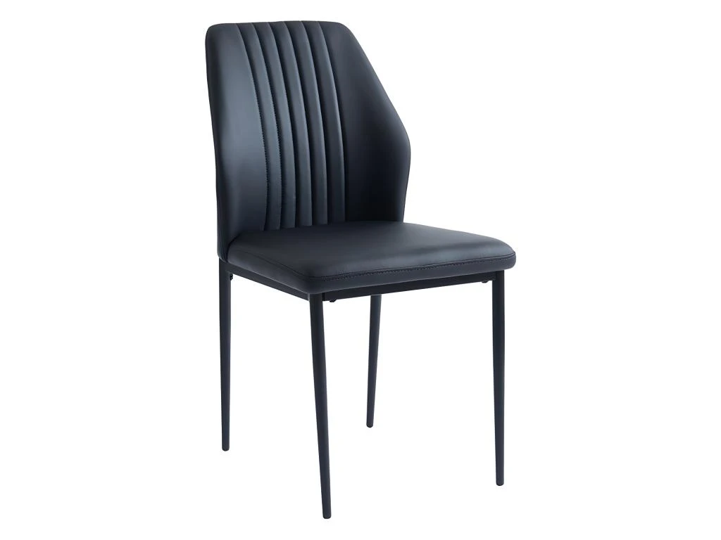 Lot De 2 Chaises KIERA - Simili Et Métal - Noir 6 Lot De 2 Chaises KIERA - Simili Et Métal - Noir – Image 4