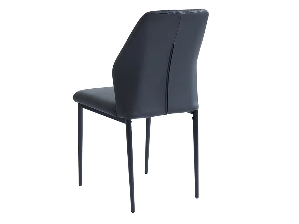 Lot De 2 Chaises KIERA - Simili Et Métal - Noir 8 Lot De 2 Chaises KIERA - Simili Et Métal - Noir – Image 6