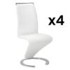Lot De 4 Chaises TWIZY - Simili Blanc 2 Lot De 4 Chaises TWIZY - Simili Blanc -Meubles Soldes Boutique chaise 452211