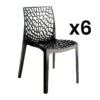 Lot De 6 Chaises Empilables DIADEME - Polypropylène - Gris Anthracite 2 Lot De 6 Chaises Empilables DIADEME - Polypropylène - Gris Anthracite -Meubles Soldes Boutique chaise 452275