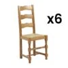 Lot De 6 Chaises SEGUIN - Hêtre Massif & Assise En Paille De Seigle -Meubles Soldes Boutique chaise 452605