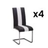Lot De 4 Chaises En Simili TRINITY De Pascal MORABITO - Simili - Noir & Blanc 1 Lot De 4 Chaises En Simili TRINITY De Pascal MORABITO - Simili - Noir & Blanc -Meubles Soldes Boutique chaise 483959