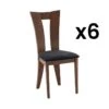 Lot De 6 Chaises TIFFANY - Hêtre Massif - Coloris : Noyer Et Expresso 2 Lot De 6 Chaises TIFFANY - Hêtre Massif - Coloris : Noyer Et Expresso -Meubles Soldes Boutique chaise 491839