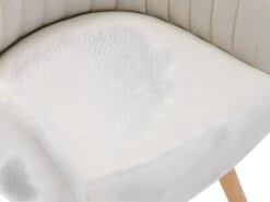 Lot De 2 Chaises Avec Accoudoirs - Tissu Et Métal Effet Bois - Crème - ELEANA 17 Lot De 2 Chaises Avec Accoudoirs - Tissu Et Métal Effet Bois - Crème - ELEANA -Meubles Soldes Boutique chaise 715939