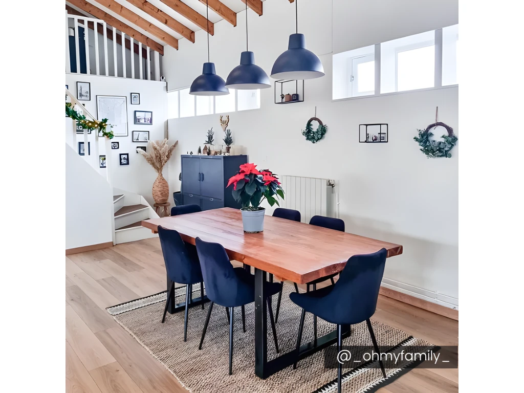 Lot De 2 Chaises - Velours Et Métal Noir - Bleu Nuit - MASURIE 8 Lot De 2 Chaises - Velours Et Métal Noir - Bleu Nuit - MASURIE – Image 6