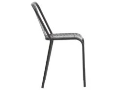 Chaise Perforée En Métal Noir Julien (lot De 2) -Meubles Soldes Boutique chaise 8937001