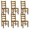 ORTA - Lot De 6 Chaises Teinté Chêne Et Assises En Paille 1 ORTA - Lot De 6 Chaises Teinté Chêne Et Assises En Paille -Meubles Soldes Boutique chaise 8938643