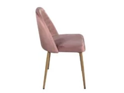 Chaise Scandinave Velours Rembourré DIMA (rose) -Meubles Soldes Boutique chaise 9179679