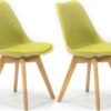 Lot De 2 Chaises Klara Vert Tapissées En Cuir Synthétique Avec Pieds Bois 1 Lot De 2 Chaises Klara Vert Tapissées En Cuir Synthétique Avec Pieds Bois -Meubles Soldes Boutique chaise 9180417