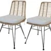 LOT 2 Chaises En Rotin Naturel - KANDY -Meubles Soldes Boutique chaise 9244263