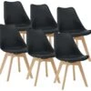 Lot De 6 Chaises De Salle à Manger Dubrovnik Simili Hêtre Noir [en.casa] -Meubles Soldes Boutique chaise 9245097