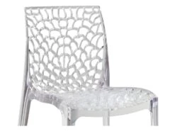 Lot 4 Chaises Ajourées Empilables Transparentes - GRUYER -Meubles Soldes Boutique chaise 9245561
