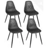 KAYELLES Lot De 4 Chaises De Cuisine Nid Dâabeille OTA (Noir) 1 KAYELLES Lot De 4 Chaises De Cuisine Nid Dâabeille OTA (Noir) -Meubles Soldes Boutique chaise 9245585
