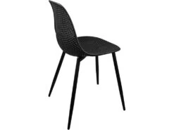 KAYELLES Lot De 4 Chaises De Cuisine Nid D’abeille OTA (Noir) 10 KAYELLES Lot De 4 Chaises De Cuisine Nid D’abeille OTA (Noir) -Meubles Soldes Boutique chaise 9245591
