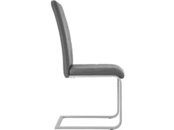 Lot De 8 Chaises Pieds Acier Siège De Salon Cuisine Salle à Manger Design Carré élégant Gris 08_0000092 -Meubles Soldes Boutique chaise 9246203