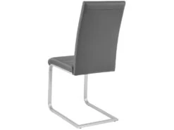 Lot De 8 Chaises Pieds Acier Siège De Salon Cuisine Salle à Manger Design Carré élégant Gris 08_0000092 -Meubles Soldes Boutique chaise 9246205