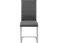 Lot De 8 Chaises Pieds Acier Siège De Salon Cuisine Salle à Manger Design Carré élégant Gris 08_0000092 -Meubles Soldes Boutique chaise 9246207