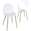 Lot De 2 Chaises De Cuisine Design YENI (blanc)