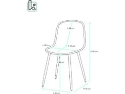 Lot De 2 Chaises De Cuisine Design YENI (blanc) -Meubles Soldes Boutique chaise 9525309