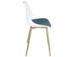 Lot De 2 Chaises De Cuisine Retro GEOS (Blanc Bleu) -Meubles Soldes Boutique chaise 9525637