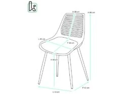 Lot De 2 Chaises De Cuisine Retro GEOS (Blanc Bleu) -Meubles Soldes Boutique chaise 9525639