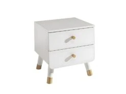 TINY WHITE - Chambre Complète 90x200cm + Armoire 2 Portes -Meubles Soldes Boutique chambre complete 10550901