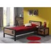 TCHAD - Pack Lit 90x200cm + Chevet En Pin Massif -Meubles Soldes Boutique chambre complete 10685491