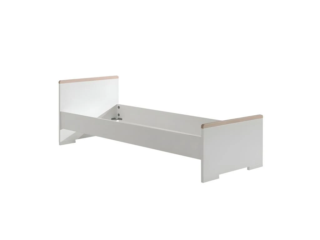 NASH WHITE - Lit 90x200cm + Chevet + Armoire 2 Portes 4 NASH WHITE - Lit 90x200cm + Chevet + Armoire 2 Portes – Image 2