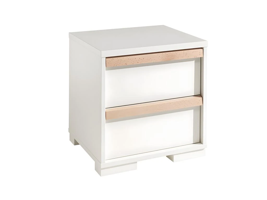 NASH WHITE - Lit 90x200cm + Chevet + Armoire 2 Portes 5 NASH WHITE - Lit 90x200cm + Chevet + Armoire 2 Portes – Image 3