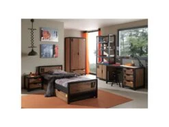 TCHAD - Chambre 90x200cm + Armoire 2P + Pack Bureau