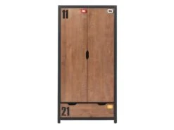 TCHAD - Chambre 90x200cm + Armoire 2 Portes + Bibliothèque -Meubles Soldes Boutique chambre complete 10686459