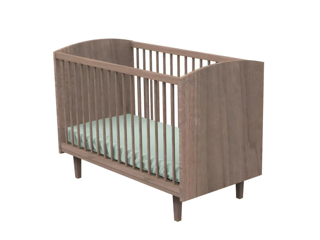 Lit Bébé 60x120 Et Armoire Jazzy - Bois 4 Lit Bébé 60x120 Et Armoire Jazzy - Bois – Image 2