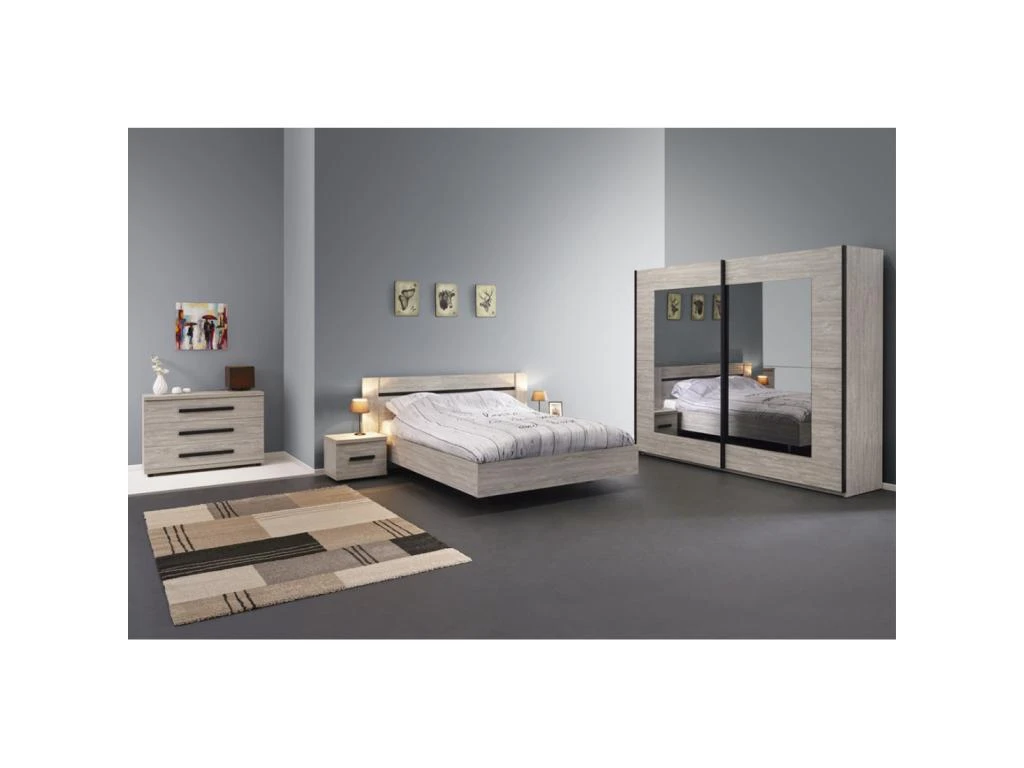 Chambre Adulte Complète (160*200) N°1 - YANN 3 Chambre Adulte Complète (160*200) N°1 - YANN