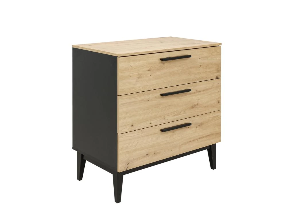 Lit Bébé 60x120 Et Commode 3 Tiroirs Xem Noir Et Bois 6 Lit Bébé 60x120 Et Commode 3 Tiroirs Xem Noir Et Bois – Image 4