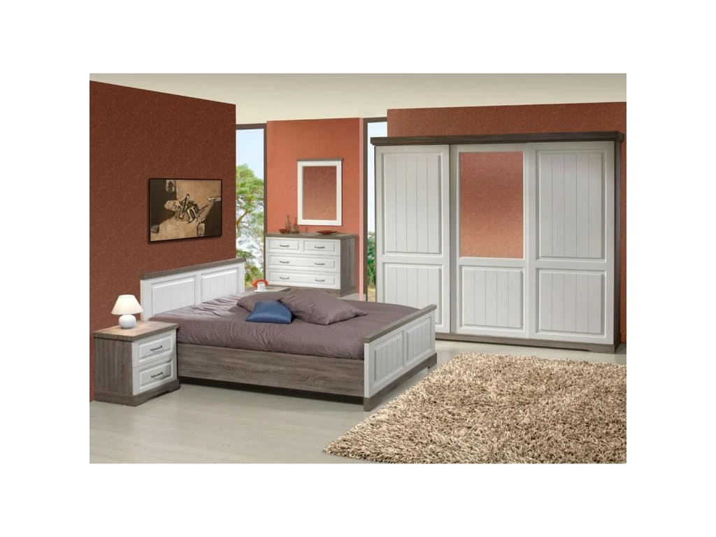 Chambre Adulte Complète (160*200) - TIVA N°2 3 Chambre Adulte Complète (160*200) - TIVA N°2