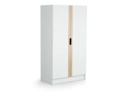 AT4 - Chambre 3 Tiroirs CARROUSEL Blanc Et Hêtre Verni -Meubles Soldes Boutique chambre complete 19464199