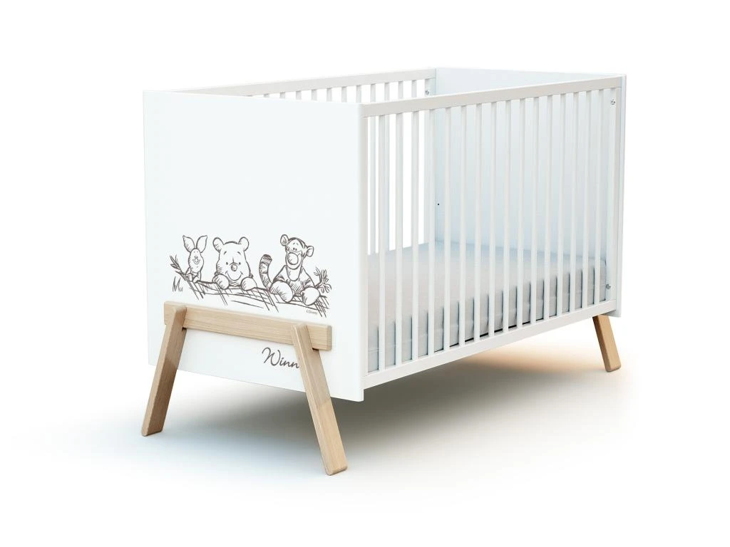 AT4 - Duo Lit Bébé Et Commode CANAILLE Winnie Blanc Et Hêtre 4 AT4 - Duo Lit Bébé Et Commode CANAILLE Winnie Blanc Et Hêtre – Image 2