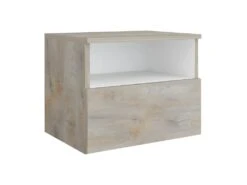 NINO LIGHT - Lit 160x200cm Avec Leds Et Chevets à Poser + Commode -Meubles Soldes Boutique chambre complete 9144073