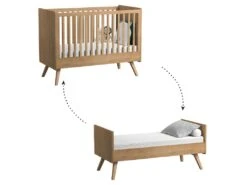 Chambre Complète Lit Bébé évolutif - Commode 3 Tiroirs - Armoire 2 Portes Vintage Bois Bleu -Meubles Soldes Boutique chambre complete 9816317