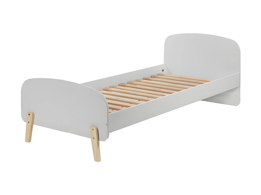 Lit 90x200 - Chevet 1 Porte Et Commode 3 Tiroirs Kiddy - Blanc 4 Lit 90x200 - Chevet 1 Porte Et Commode 3 Tiroirs Kiddy - Blanc – Image 2