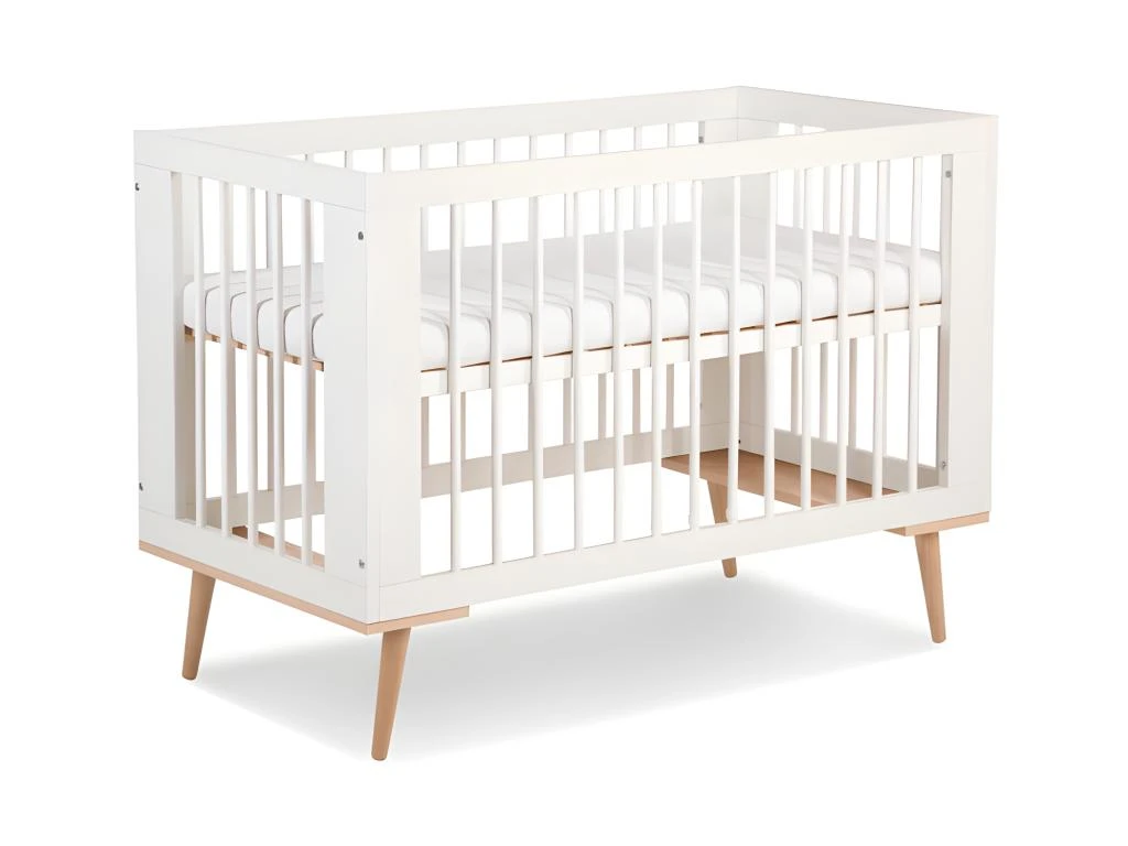 Lit Bébé Et Commode à Langer LittleSky By Klups Sofie Blanc 4 Lit Bébé Et Commode à Langer LittleSky By Klups Sofie Blanc – Image 2