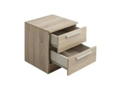 Table De Chevet - 2 Tiroirs - Chêne - MATHIAS -Meubles Soldes Boutique chevet 237093