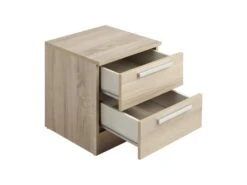 Table De Chevet - 2 Tiroirs - Chêne - MATHIAS -Meubles Soldes Boutique chevet 237099