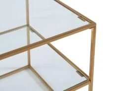 Table De Chevet - 1 Tablette - Verre Trempé Et Acier - Doré - KOHANA -Meubles Soldes Boutique chevet 449903