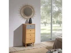 Chiffonnier De Nuit Magnus 4 Tiroirs, Bois Massif, 40 Cm Largeur -Meubles Soldes Boutique commode 10760377