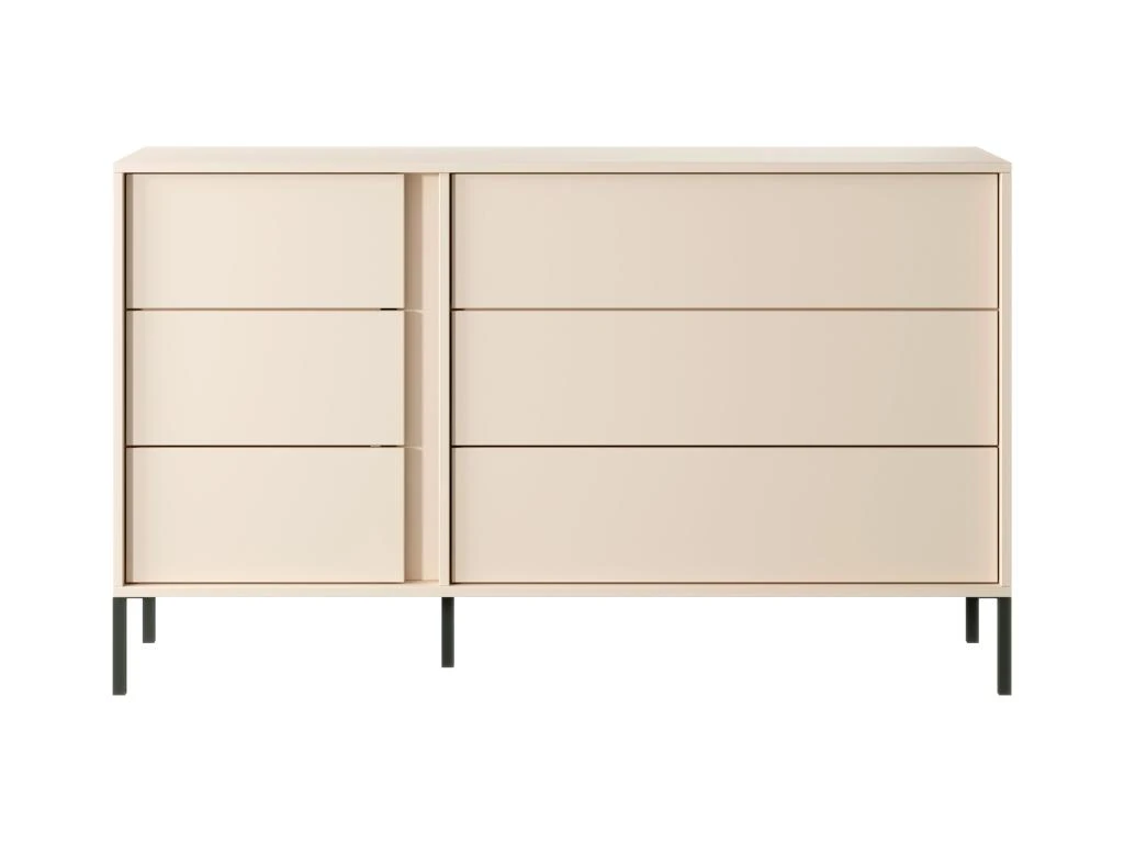 Commode 6 Tiroirs - Avec LEDs - Beige - ELYNIA 8 Commode 6 Tiroirs - Avec LEDs - Beige - ELYNIA – Image 6