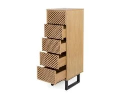 Chiffonnier 5 Tiroirs Diamants "Camden" 123cm Naturel 10 Chiffonnier 5 Tiroirs Diamants "Camden" 123cm Naturel -Meubles Soldes Boutique commode 13955965