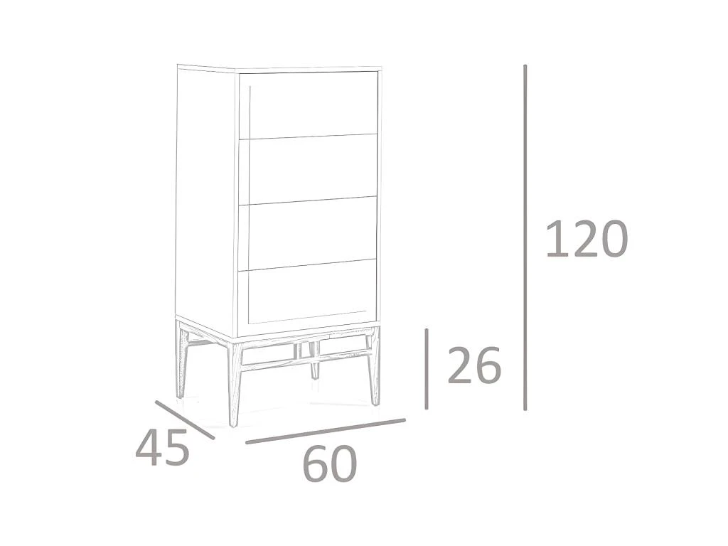 Chiffonnier En Brouillard Et Noyer 7036 ANGEL CERDA 7 Chiffonnier En Brouillard Et Noyer 7036 ANGEL CERDA – Image 5