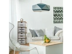 Commode Table De Chevet Nordic Marron Blanc 4 Tiroirs 97x30x24